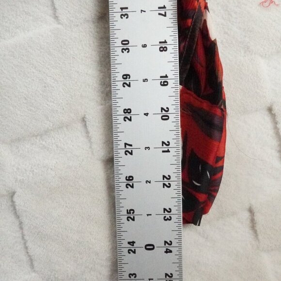 Zara Floral Print Button Up Top Womens Extra Small Black Red - Picture 8 of 10